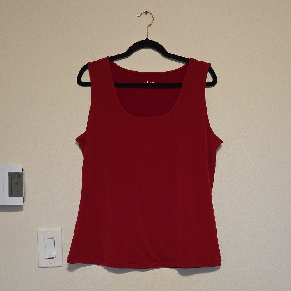 Cleo Bold Red Tank Top L